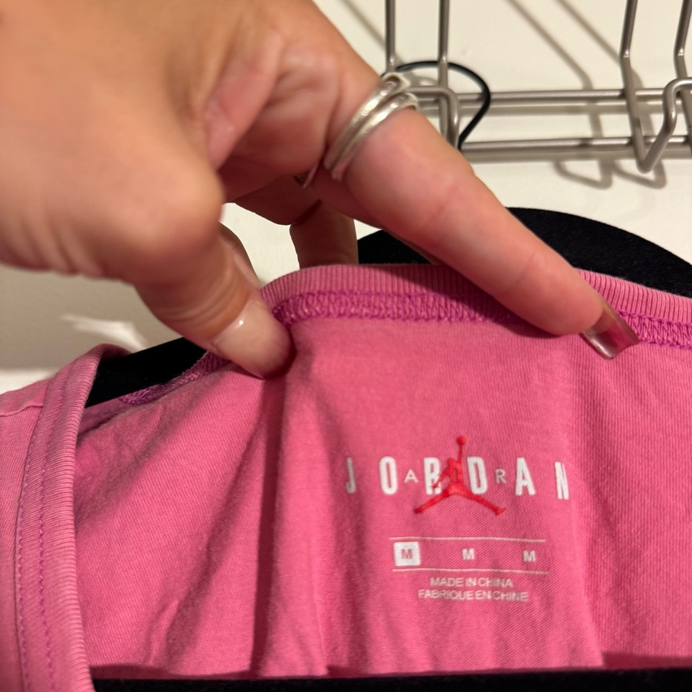 Jordan Pink Tee with Logo